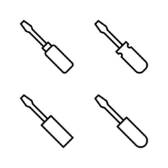 Screwdriver icon vector.tools sign and symbol