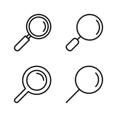Search icon vector. search magnifying glass sign and symbol