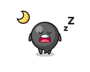 comma symbol character illustration sleeping at night