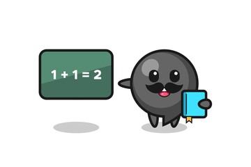 Illustration of comma symbol character as a teacher