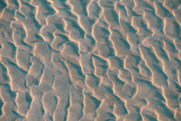 Sand pattern surface abstract. High angle view.