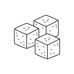 Sugar icon in line style icon, isolated on white background