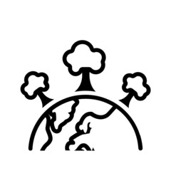 Black line icon for Environment Icon