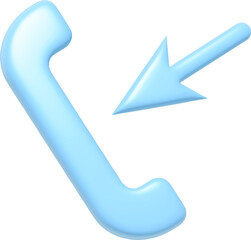vector illustration of isometric symbol phone call, incoming call, out call, 3D for website elements, presentations, infographics, mobile applications, logos, 3d icons, realistic icons