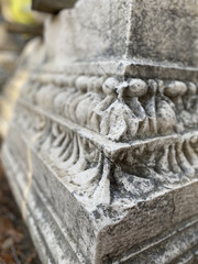 Obraz premium A view from the necropolis section of the Phaselis ancient city in Kemer of Antalya. ancient ruins