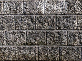 The wall surface is white brick, but with a long time exposed to the sun and rain. until old and black