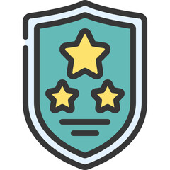 Obraz premium Review Shield Icon