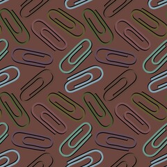 School seamless paper clip pattern for fabrics and packaging and linens and kids and wrapping paper and office