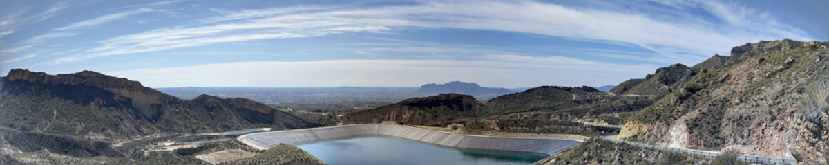 panorama of water resoar the mountains of Spain