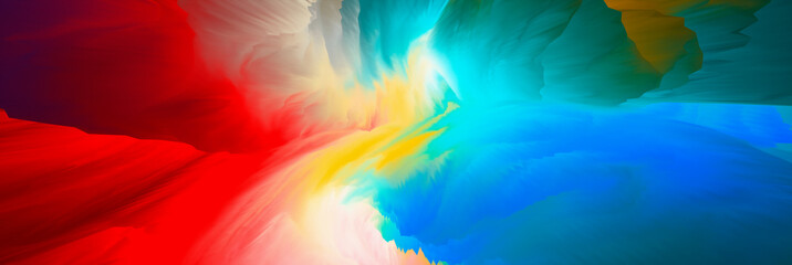 Magical world. Landscape of surreal clouds. Abstract fantasy background. 3d illustration