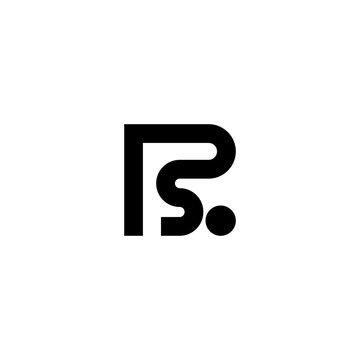 initials PS SP logo graphic design template vector