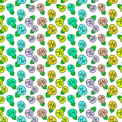 Kids seamless bulb and idea pattern for fabrics and wrapping paper and notebooks and packaging and textiles