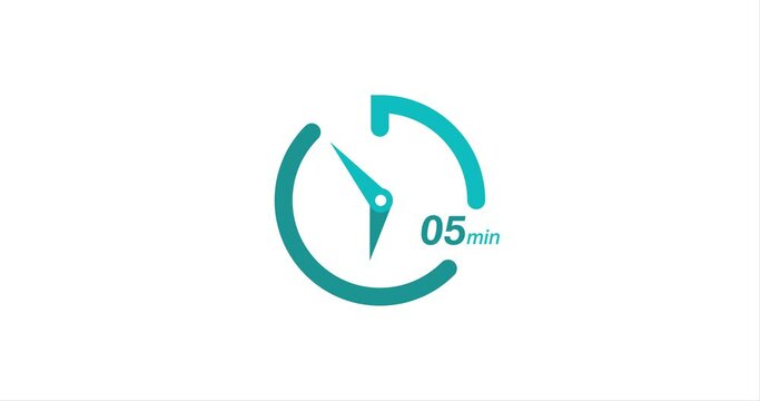 5 minute timer clocks modern animation design