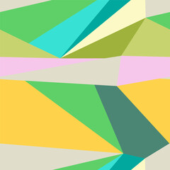 Polygonal seamless pattern with colorful geometry triangle elements