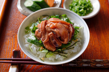 イカの塩辛茶漬け
