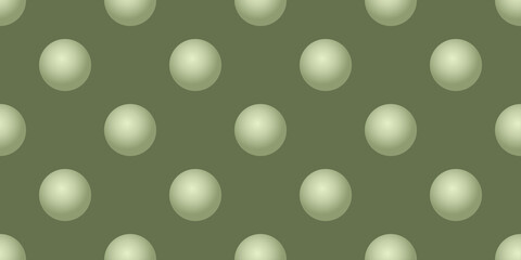 Green Modern Style Abstract Geometric Background Design, Rows of Many Large Lit 3D Balls, Globes, Spheres Pattern, Template in Editable Vector Format