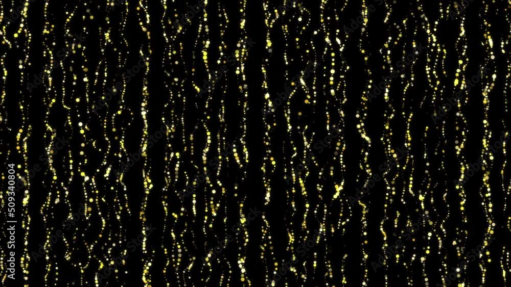 Poster xmas gold bokeh particles. animation of 4k 60 fps motion background. seamless loop. 3840x2160p