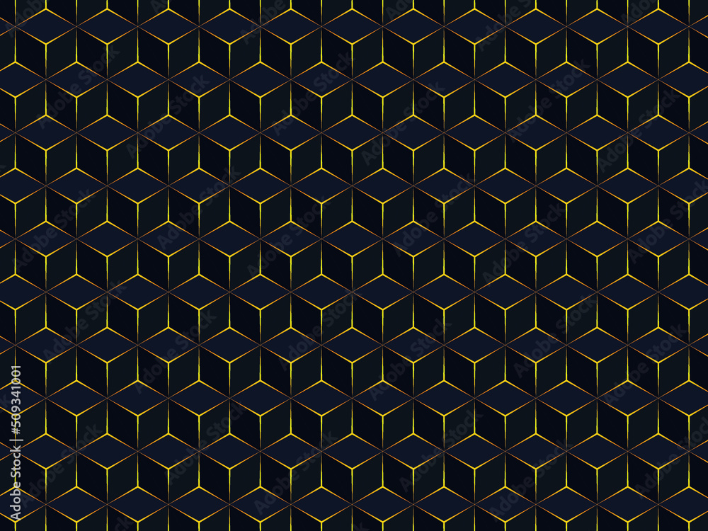 Poster geometric 3d pattern with basic shapes. background with luxury dark polygonal texture and yellow tri