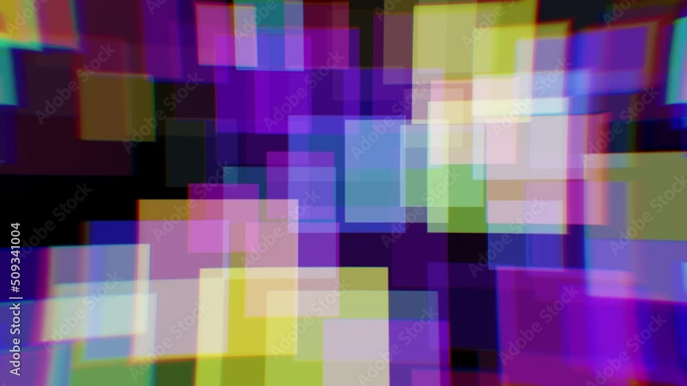 Poster colorful squares particles. 4k 60 fps motion background. seamless loop animation. 3840x2160p