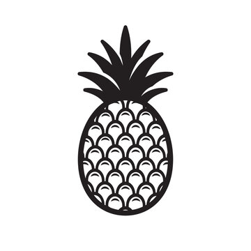 Pineapple symbol icon, vector illustration