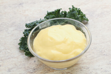 Cheese sauce in the bowl