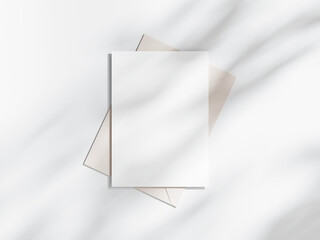 Card mockup, greeting card mockup, invitation mockup, 3d render