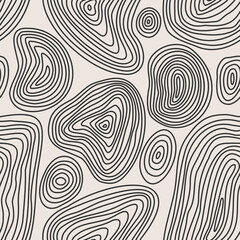 Obraz premium Trendy minimalist seamless pattern with abstract creative hand drawn composition