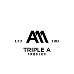 Triple A AAA Letter Logo icon design