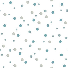 Watercolor dots seamless pattern