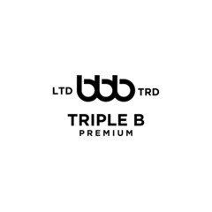 Triple B bbb Letter Logo icon design