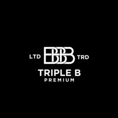 Triple B bbb Letter Logo icon design - obrazy, fototapety, plakaty