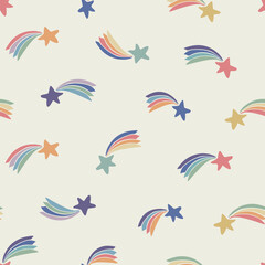 Stars simple vector seamless pattern
