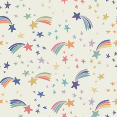 Stars simple vector seamless pattern