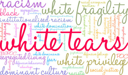 White Tears Word cloud on a white background. 