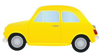 Yellow retro car. vector illustration