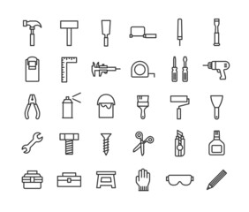 DIYの線画アイコンセット