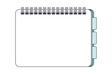 Notepad for notes, flat design icon designed for office, school, education. Vector illustration.