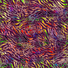 Scribble Style Hand Drawn Animal Stripes Dots Abstract Seamless Pattern Digital Colorful Design Perfect for Activewear and Swimwear Fabric Print