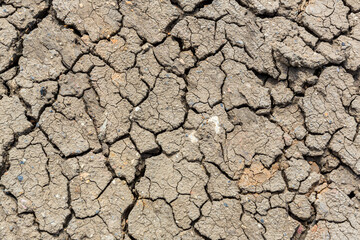 Cracked earth. Cracked mud from drought in the desert. Dry soil