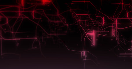 Image of moving shapes on black background