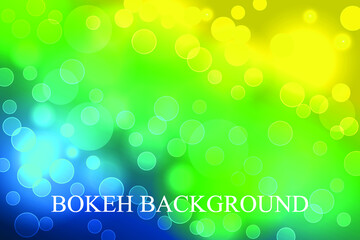 Multicolored shimmering bokeh background. Defocused blurry light. Abstract vector background.