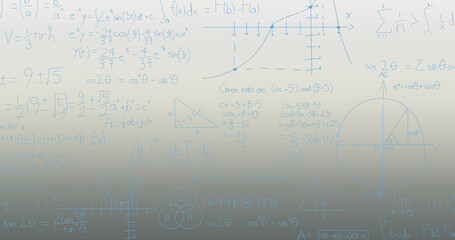 Image of mathematical equations on white background