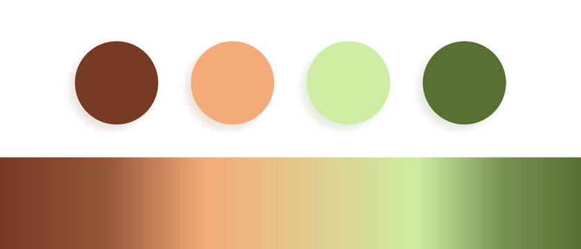 Forest- woody Color palette for web/ social/ art/ fashion/ graphic/ design with gradient
