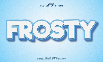 Frosty snow style 3d text effects