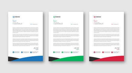 Modern corporate letterhead template design