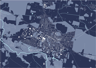 map of the city of Mazeikiai, Lithuania