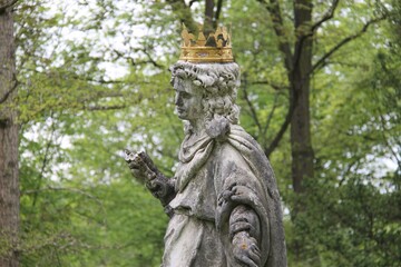 Fototapeta na wymiar A statue in the garden of Konopiste Castle, Czech Republic