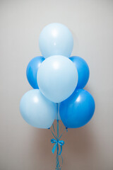 blue and white balloons