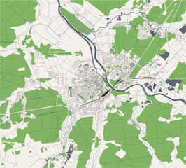 map of the city of Jelgava, Latvia
