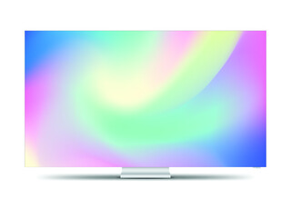 4K TV flat screen lcd or oled, plasma, realistic illustration, blank monitor mockup. wide flatscreen monitor mockup